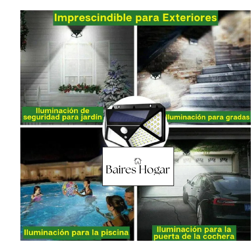 Reflector Lampara Solar 3x1