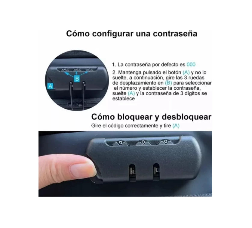 Mochila Pechera Antirrobo Puerto Usb 2x1