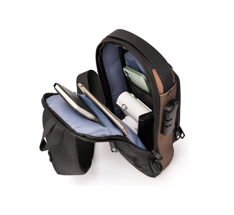 Mochila Pechera Antirrobo Puerto Usb 2x1